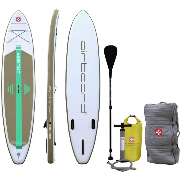 Airboard Cruiser 11&#039;2&#039;&#039; Mint-Olive SUP Board Set 2023